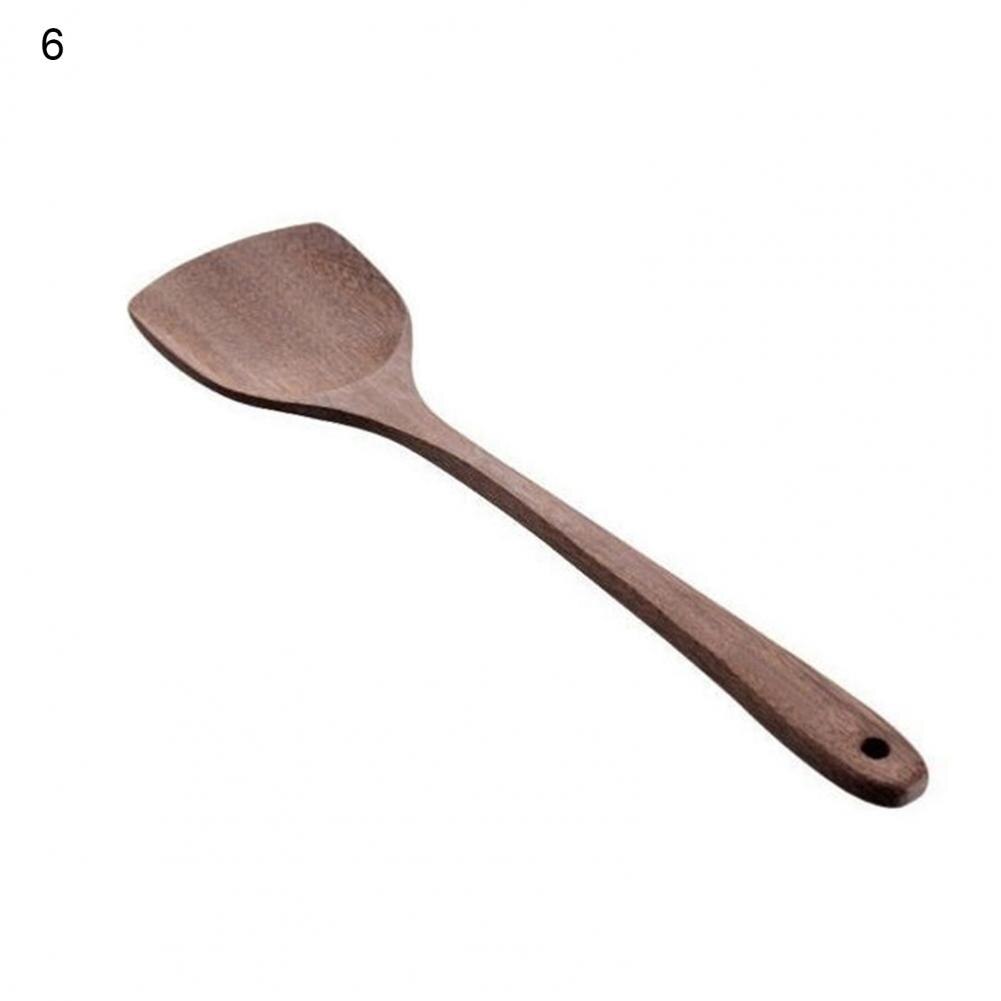 Teak Natural Wood Tableware Spoon Ladle Turner Rice Colander Soup Long Handle Rice Scoop for Home Kitchen Gadgets Utensils: 6