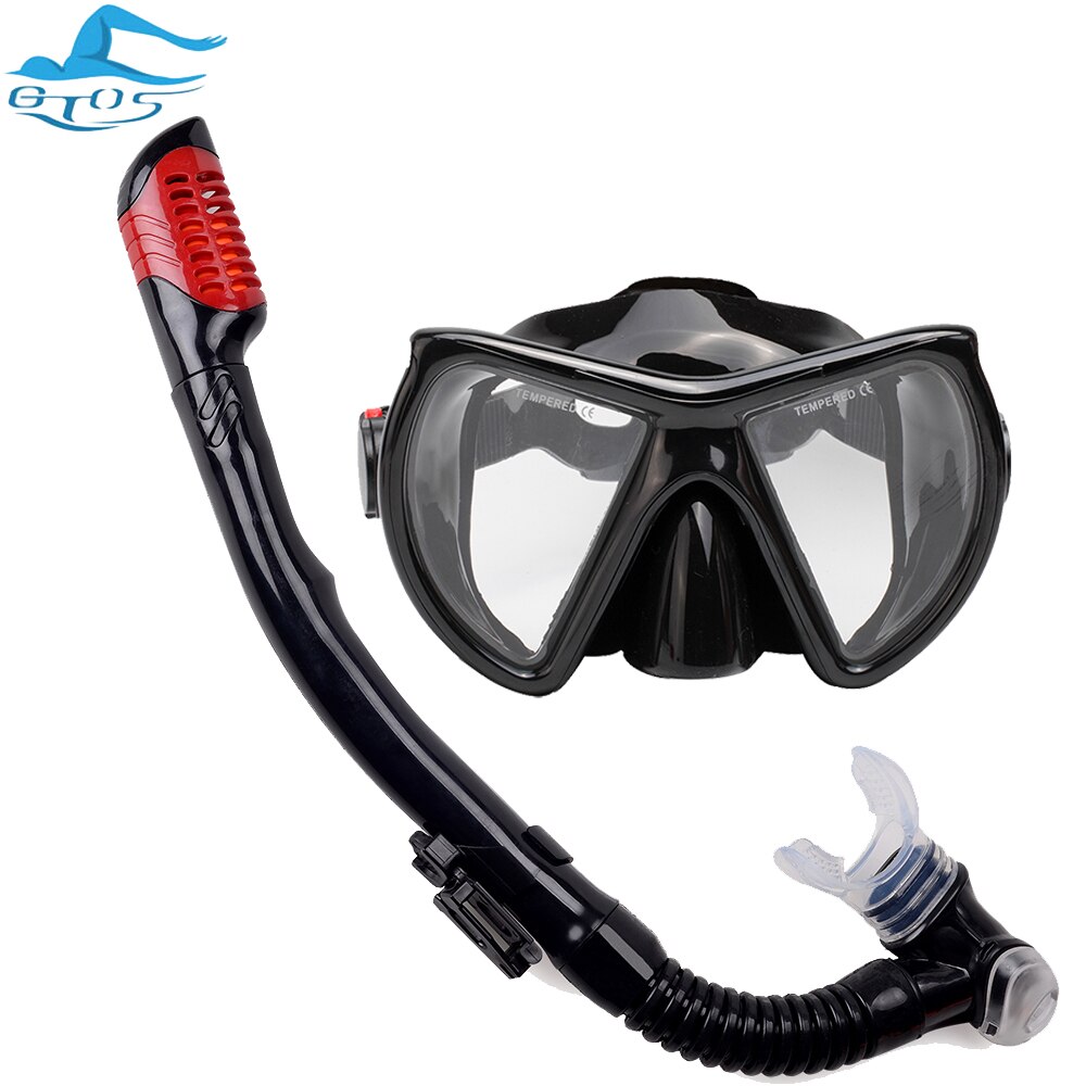 2pcs of kit Scuba Diving Facility Dive Mask Dry Snorkel Set Scuba Snorkeling Gear