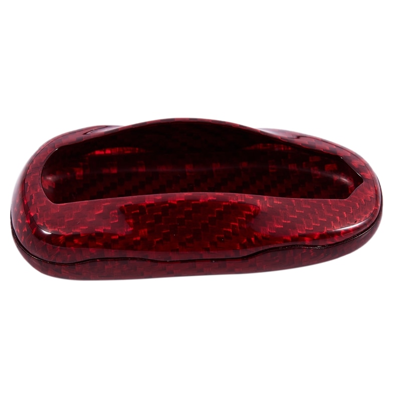 Premium Real Carbon Fiber Rood Case Cover Fit Voor Tesla Model S -18 Modellen Sleutelhanger Remote