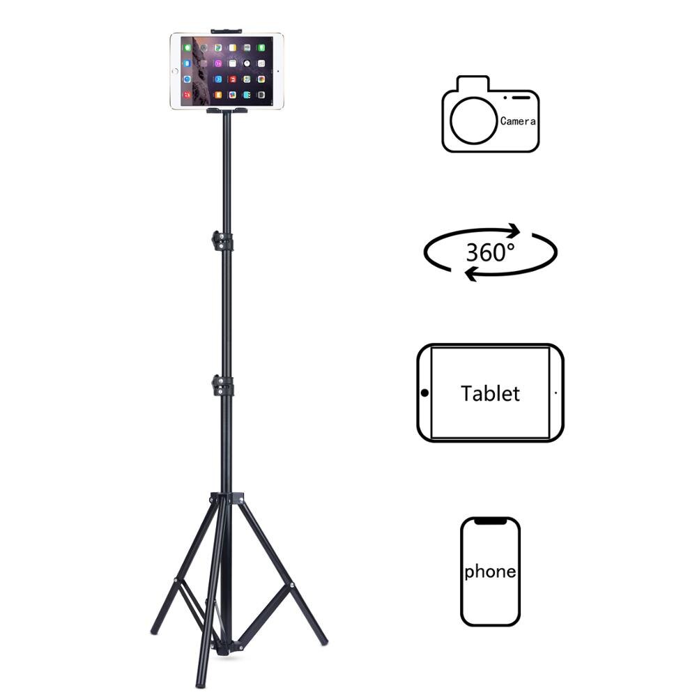 Trépied sur pied pour iPad pro 12.9 air 2 3 4 60 à 160 cm, support réglable pour tablette iPhone 12 mini pro promax, téléphone portable