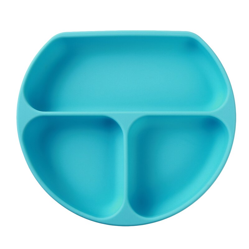 Baby Dishes Children's Section Smiling Silicone Plate With Suction Cup Strong Sticky Divided Silicone Food Plate