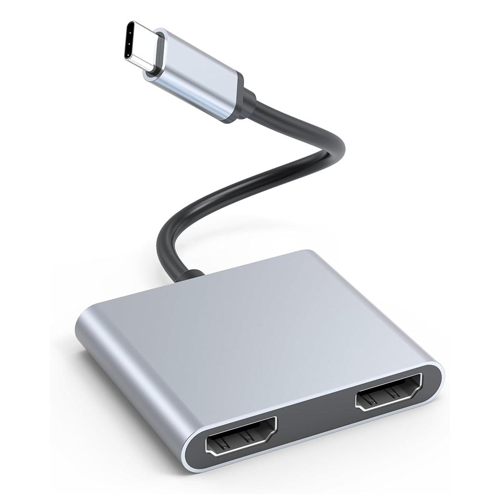 USB C naar Dual 4K HD-beeldschermadapter Type C naar HDMI-compatibele converter Uitgebreide monitor voor HP Lenovo Thunderbolt3/4 laptop