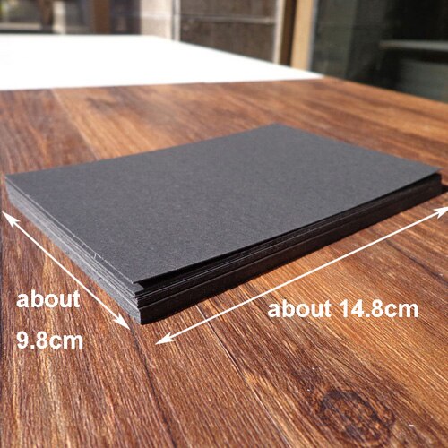 10pcs Blank Kraft Paper Card Sketch Drawing Cards Bookmarks Vintage DIY Graffiti Painted Kraft Paper Postcards 14.8x9.8cm: Black