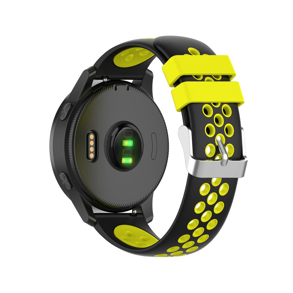 Silicone del Cinturino Della Cinghia per Garmin Vivoactive 4 4s Intelligente Vigilanza Del Braccialetto Da Polso di Sport della Fascia di Correa per la Galassia Della Vigilanza 46 mm/GTR 47 millimetri: J / 22mm Vivoactive 4