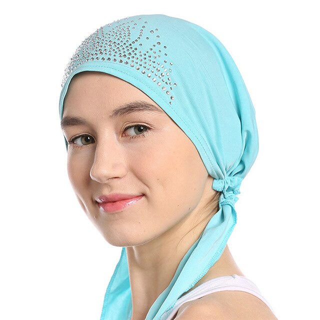 Moslim Hijab Tulband Cap Vrouwen Bloemenprint Kanker Chemo Caps Hoofd Sjaal Hoofddeksels Strech Zijdeachtige Durags Bandana: 8