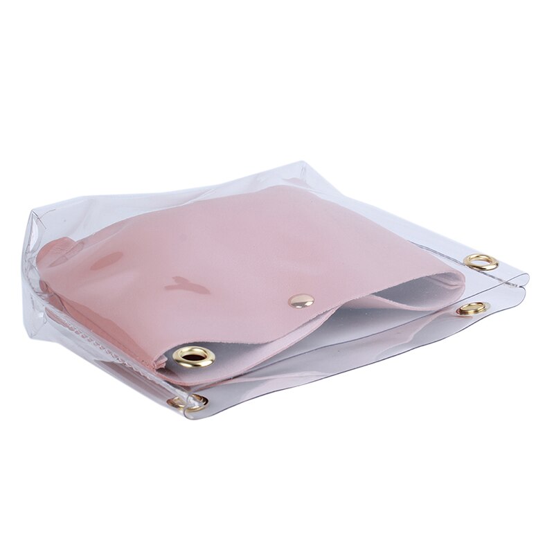 Women Small Solid Shoulder Bag Messenger Bag Crossbody Bag PU Phone Coin Bag Transparent Bag Female Bucket Bag