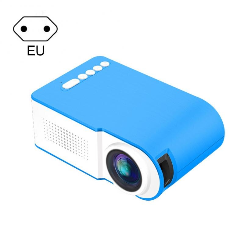 Mini Portable 7000 Lumens LED projecteur 3D 320*240 Pixels Support HD 1080P vidéo Home cinéma lecteur haut-parleurs stéréo intégrés: blue EU