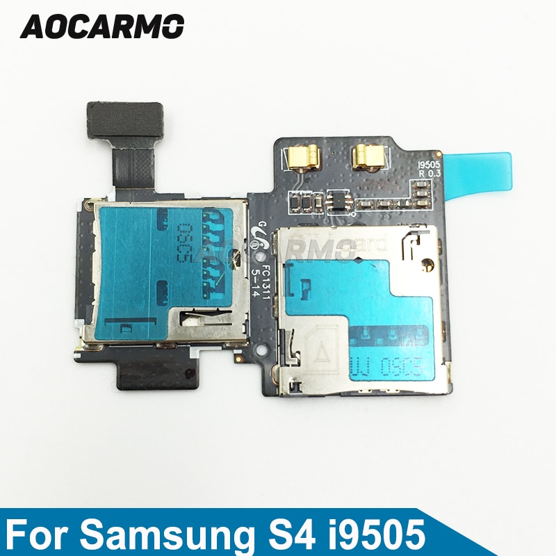 Aocarmo SD Sim Kaartlezer Houder Slot Flex Kabel Lint Voor Samsung Galaxy S4 GT i9505