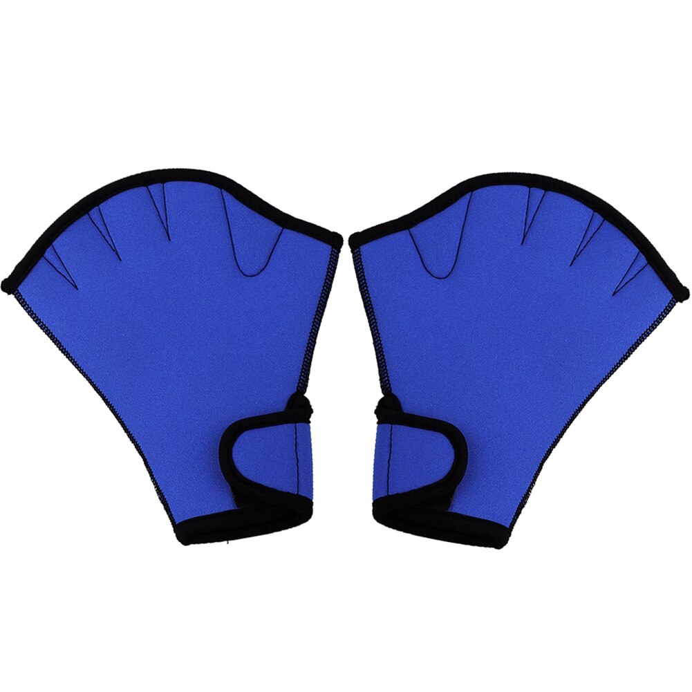 Guantes de natación resistentes al agua para Fitness, Manoplas sin dedos de entrenamiento, Aqua Fit, BN99, 1 par, novedad: Azul / S