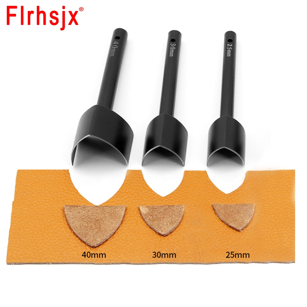 V Shape Cutter Punch Leather Belt End Cutter Leather Craft Tools for Crafting Strap Belt Wallet DIY Leather Tool