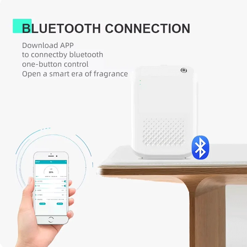 Bluetooth Aroma Diffuser 300m3 Batterij Elektrische Geurverspreider Muur Opknoping Essentiële Olie Diffuser Home Hotel Luchtverfrisser