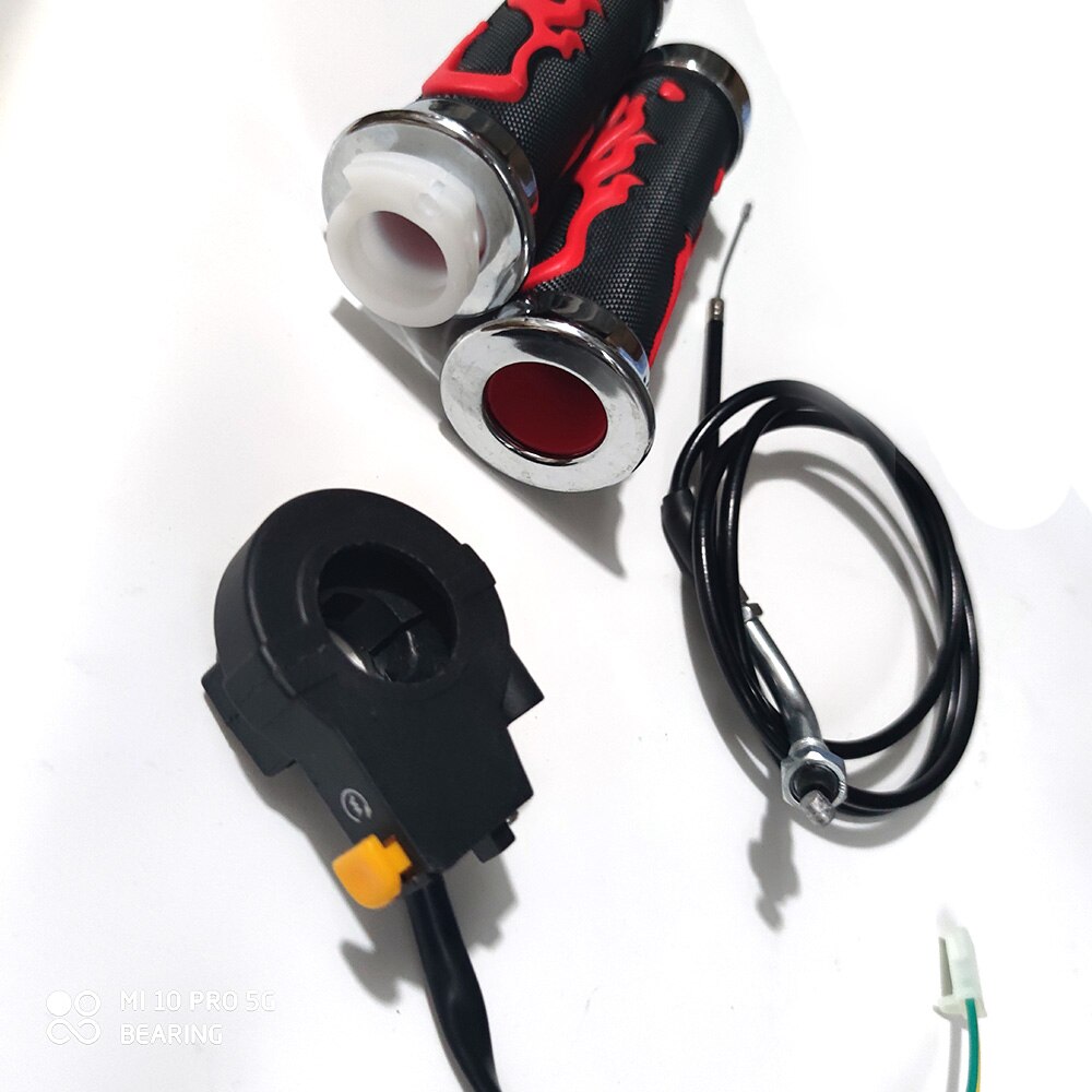 Handle Grips Throttle Cable Kill Stop Switch For 2 Stroke 49cc 50cc 60cc 66cc 80cc Engine Parts Motorized Bicycle Push