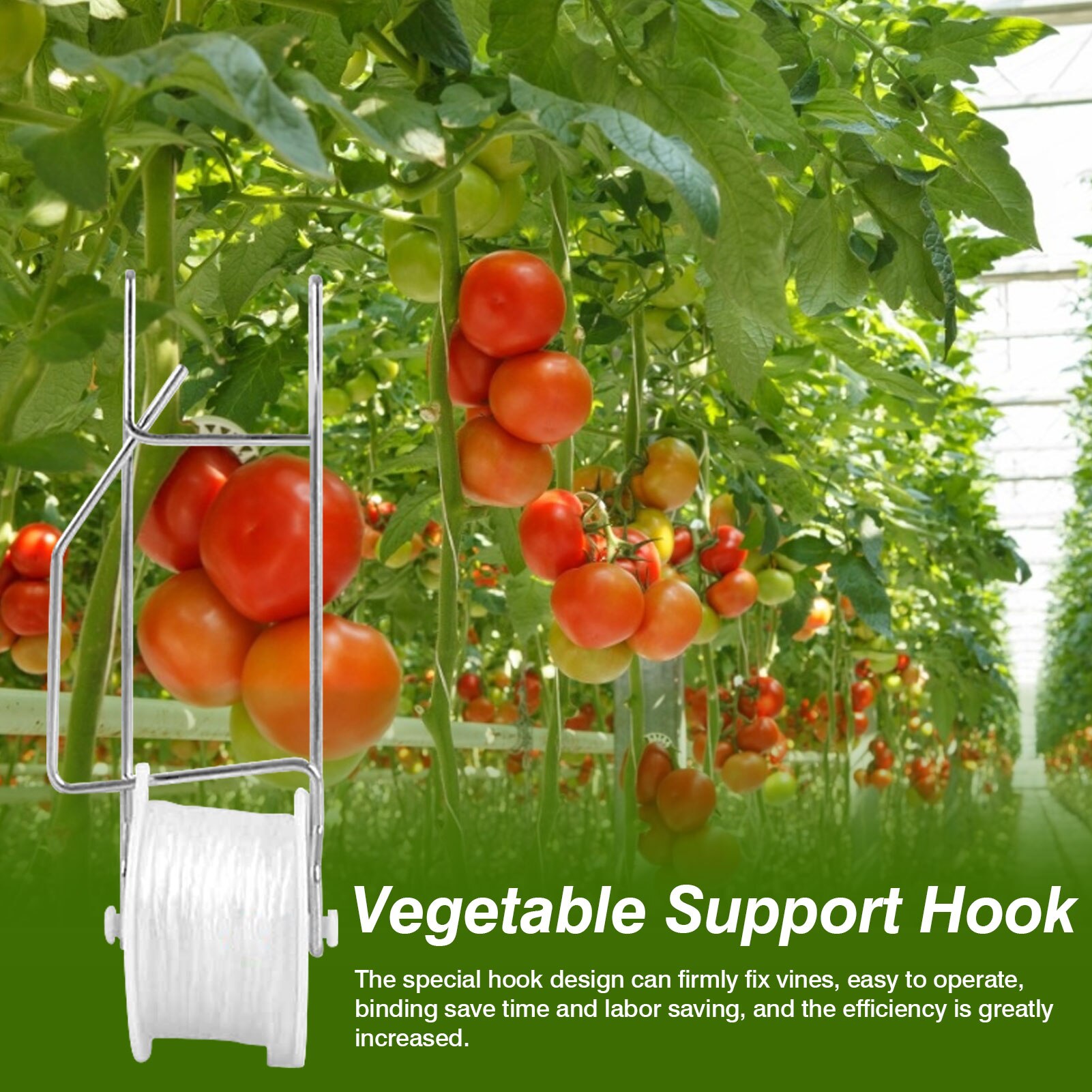 Pflanzen Rolle Haken robust Langlebig Gewächshaus Gemüse Stent Unterstützung Clips Hängen Garten Tomaten Haken Dekoration Neue