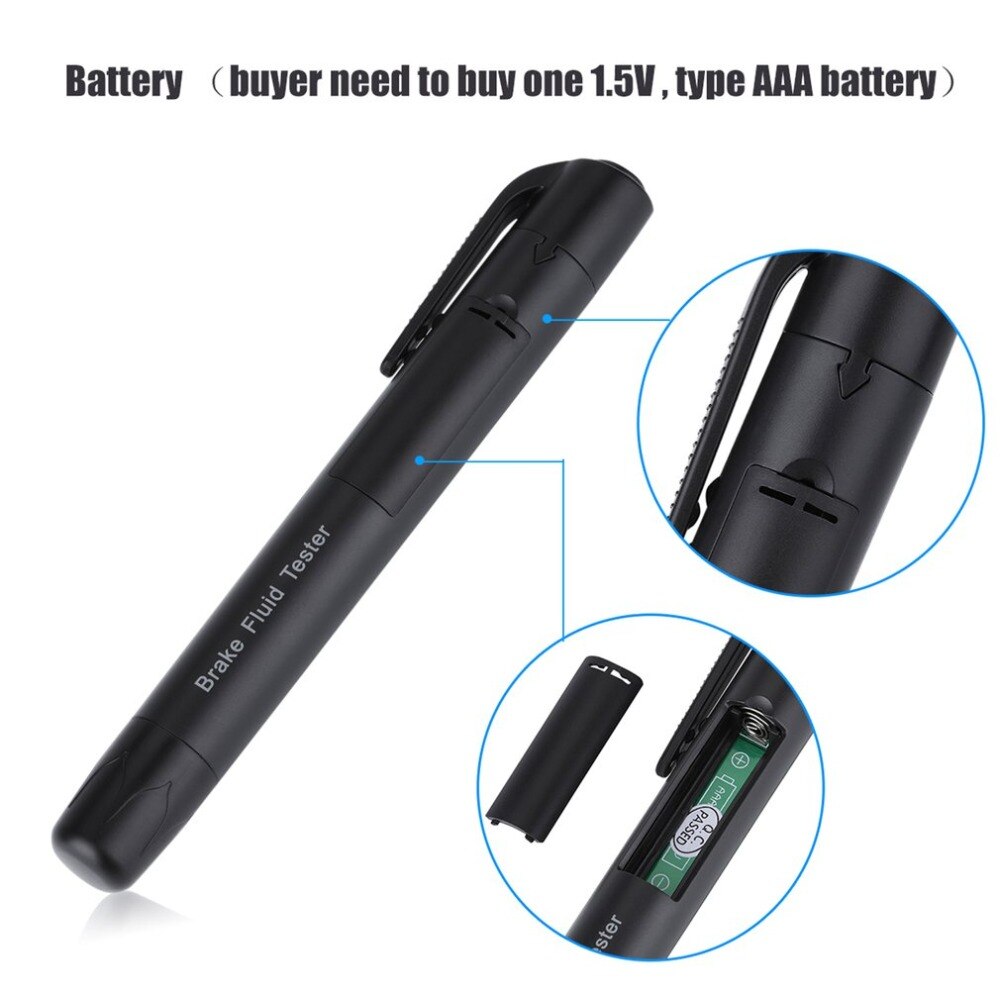 Brake Fluid Tester Pen Mini Indicator For Car Repairs Tools Vehicle Auto Automotive Diagnostic Tool Brake Tester