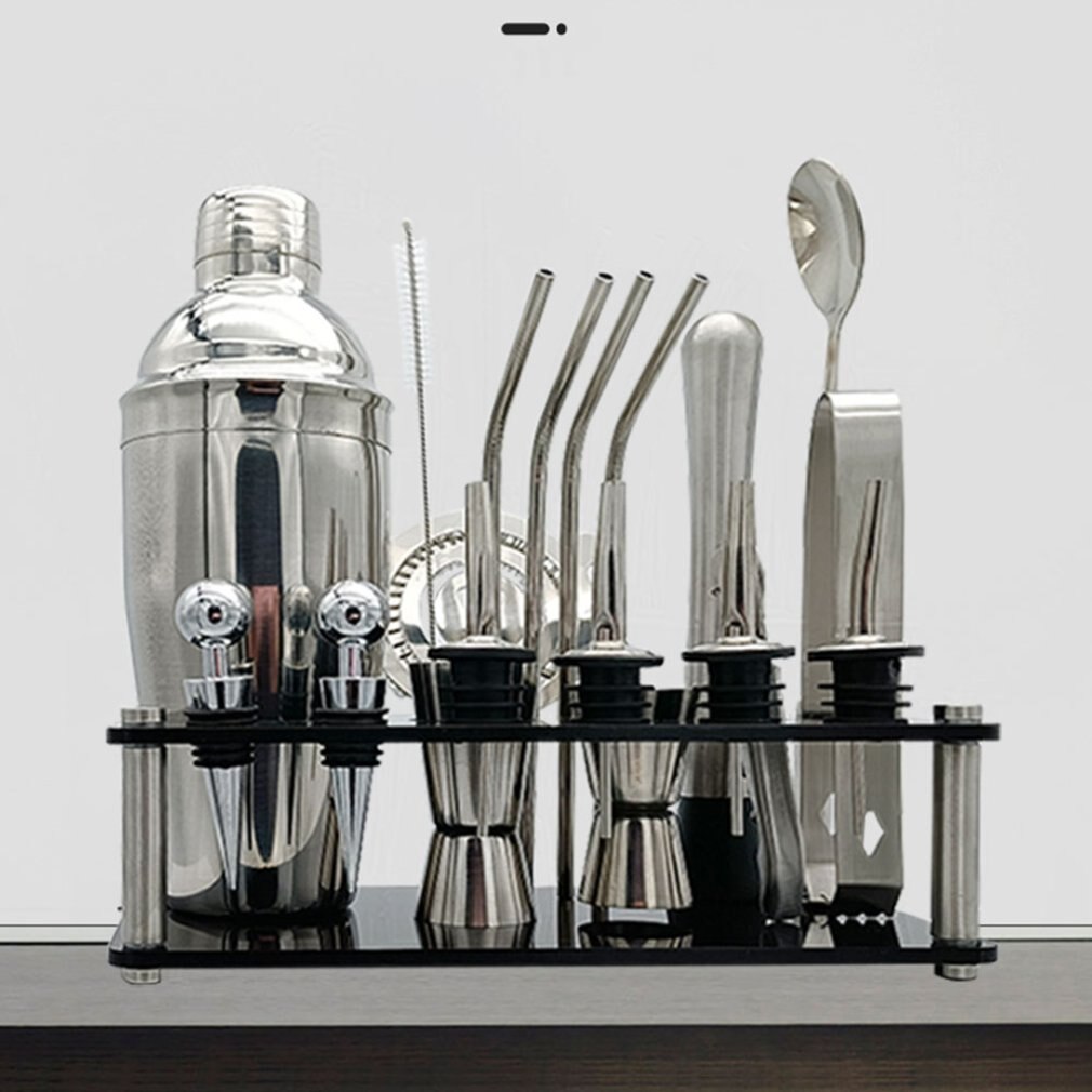 20 Piece Set Acrylic Set Cocktail Shaker Bar Tool Shaker Bartending Tool Set Wine Glass Cocktail Mixer