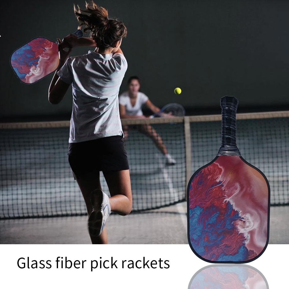 Fiberglass Colorful Beat Racquet Honeycomb Sports Cushioned Handheld Comfortable Grip Pickleball Paddle Play Accessories Outdoor