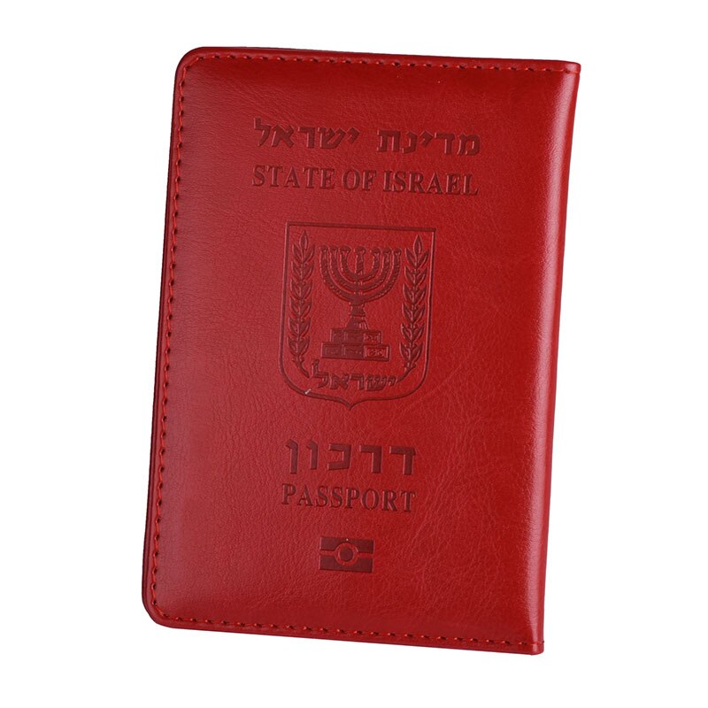 Funda de cuero de Pu para pasaporte de Israel, funda de identificación de Israel, Cartera de viaje para hombres y mujeres de Israel