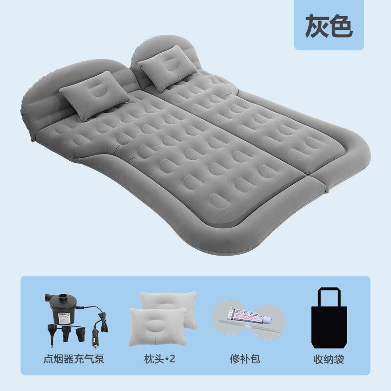 Universel SUV voiture voyage coussin de couchage voiture lit gonflable matelas d'air en plein Air Camping tapis enfant arrière échappement coussin voiture siège arrière: type1 SUV Grey