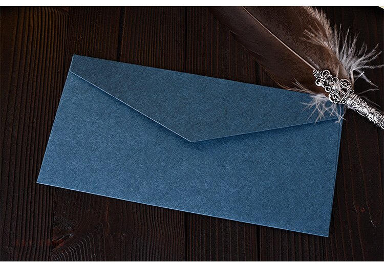 3PCS/PACK Kawaii Simple Solid Color Retro Paper Envelope Vintage Envelopes For Card Wedding Party Scrapbooking Papeleria sl1183: blue