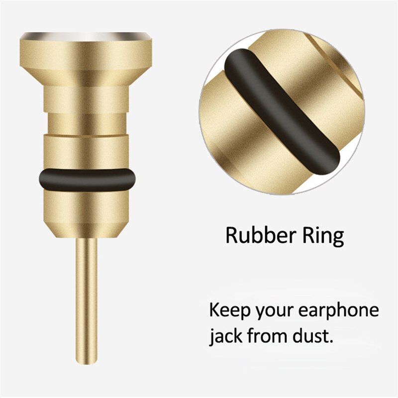 Metal Type C USB C Plug Set Earphone Jack 3.5 Stof Plug For Huawei P40 Lite Redmi Note 7 Accesorios Para Celular USB Cover Plug