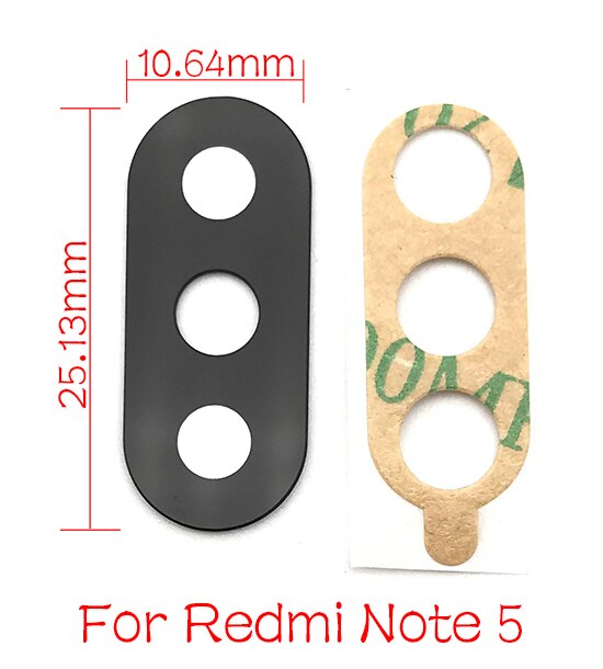 For Xiaomi Redmi Note 7 6 5 5A 6A Pro PLus S2Rear Back Camera Glass Lens Cover with Glue Sticker: Redmi Note 5