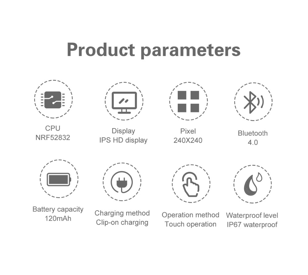 696 CF18 1,22 Zoll Clever Uhr Wasserdichte IP67 Blutdruck Herz Bewertung Monitor Metall Starp Multi Sport Modi SmartWatch Frauen