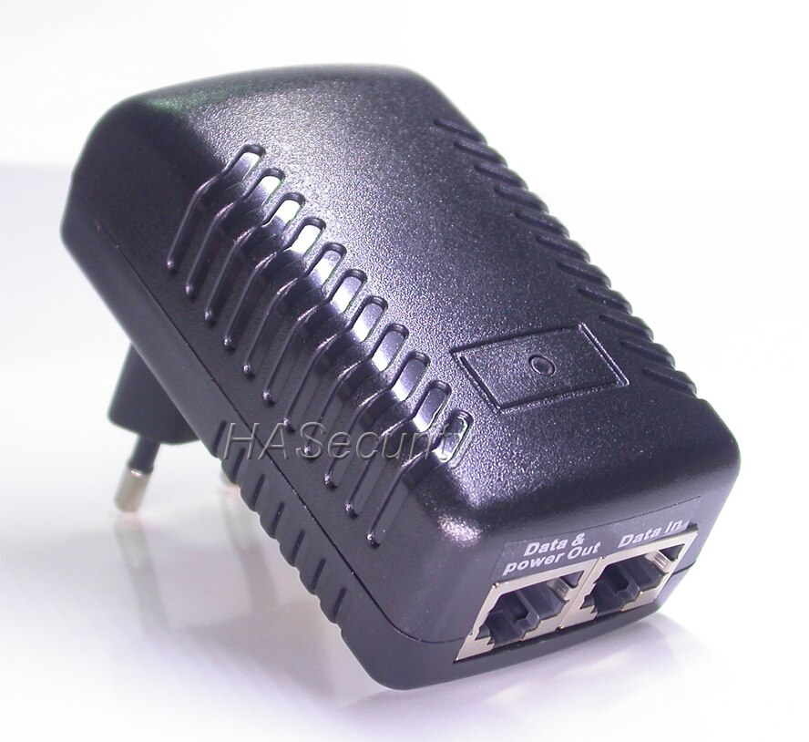 POE power injector for IP network camera input AC100-240V / output DC48V Mid-Span 4/5(+) 7/8(-) 0.5A (max)