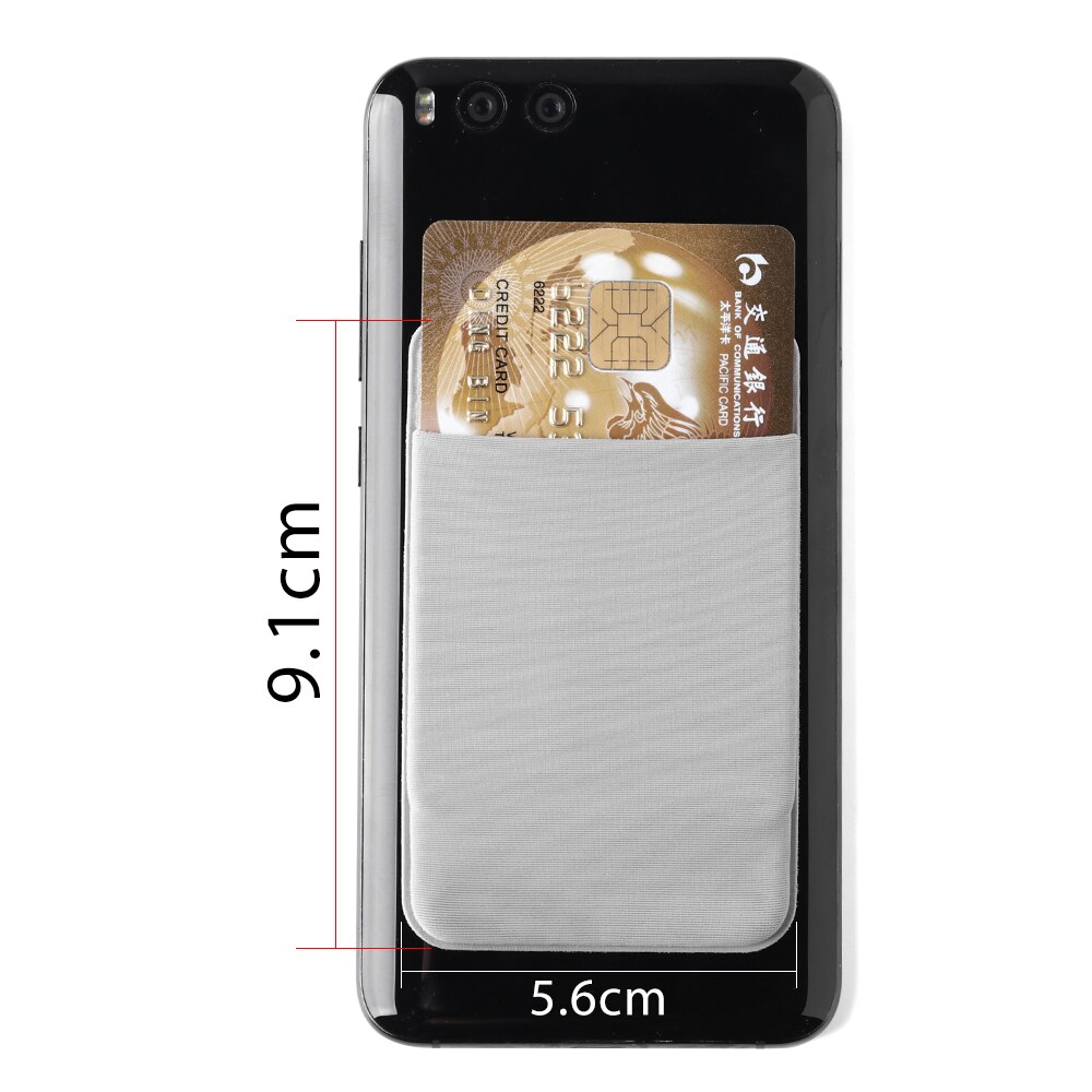 1PC Unisex Elastic Mobile Phone Wallet Cell Phone Card Holder Case Adhesive Sticker Pocket Credit ID Card Holder