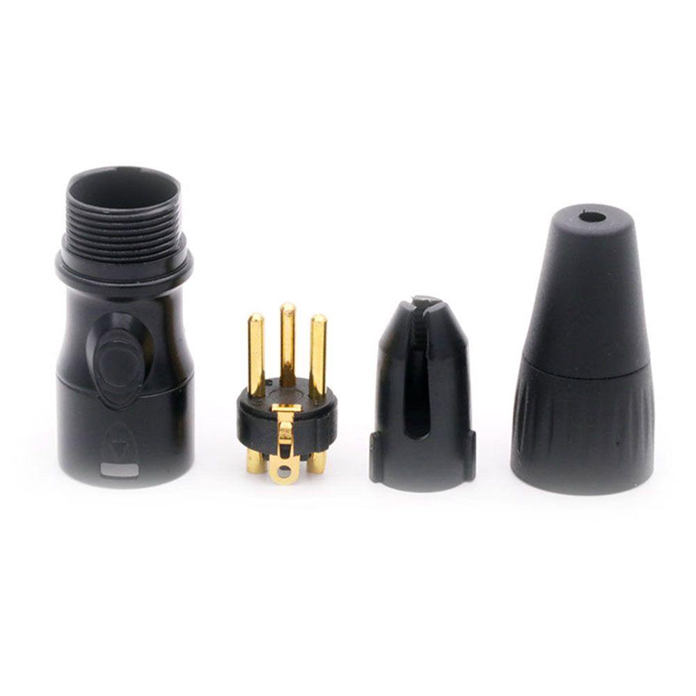 10 Stks/partij 3 Pin Xlr Plug Jack Mannelijke/Vrouwelijke 3 Pole Xlr Socket Microfoon Mic Kabel Draad Connector Zwart kleur