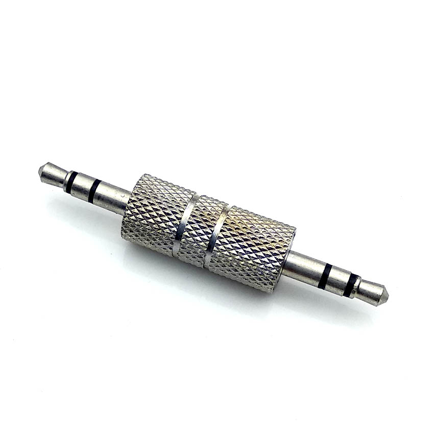 1PCS 3.5mm Stereo Male Plug naar Male Plug Audio Adapter 3.5 Jack Hoofdtelefoon Koppeling Converter Professionele Connector