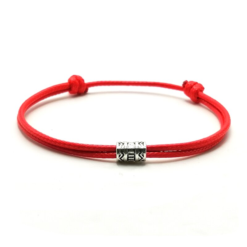 Minimalist Handmade Red Thread Bracelet Women Lucky Braided Rope Bracelet Femme Hand Chain 7 Knot Jewelry: 64RED