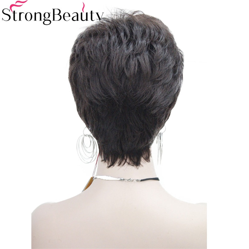 StrongBeauty Korte Rechte Synthetisch Rood Oranje Bruin Blonde Pruiken Hittebestendig Volledige Pruik Veel Kleur Voor Kiezen