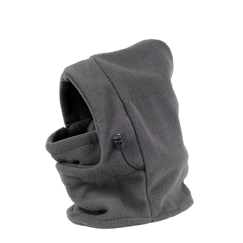 Pasamontañas térmico de lana para senderismo, máscara para esquiar, ciclismo, calentador de cuello, 4 colores, a prueba de viento, Invierno: Gray