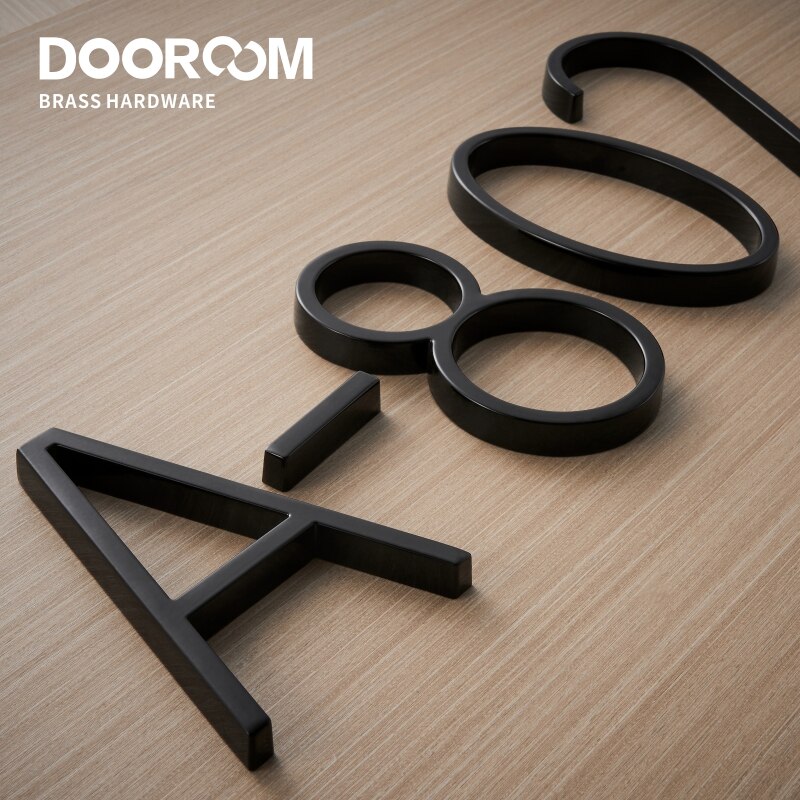 Dooroom – chiffres en alliage de Zinc 0-9 lettres A B C, noms de société, plaque de porte, numéro de maison, numéro de pièce, numéro de sol d'hôtel, panneau de Villa