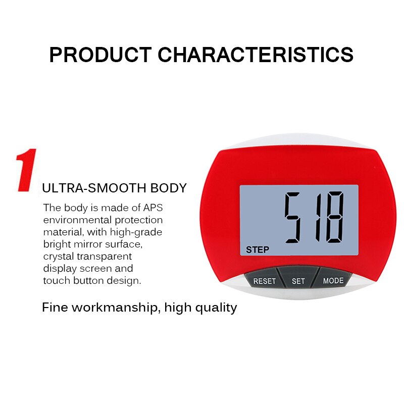 Multi-Function LCD Pedometer Step Hiking Distance Fitnes Walking Jogging Running Distance Fitness For Outdoor Running Hiking