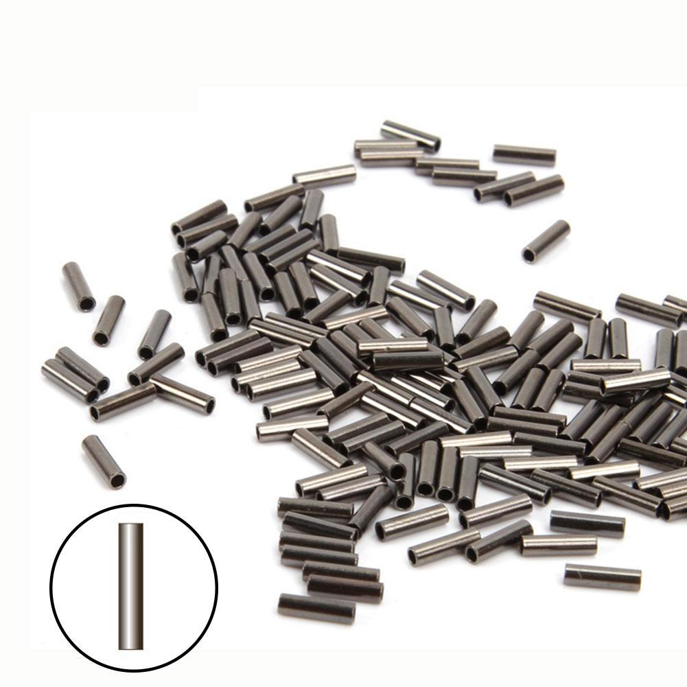 100pcs/Lot Round Copper Fishing Line Aluminum Crimp Sleeve Copper Tube 1.0mm-1.8mm Sea Fishing Accessories Line Tube