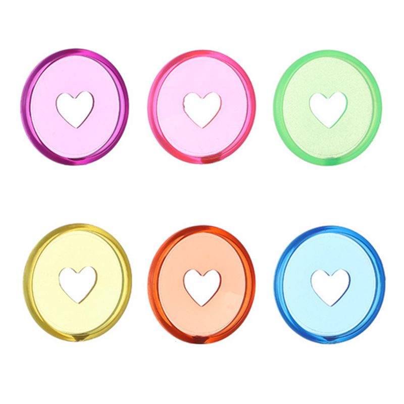 20 piezas-anillas transparentes para archivador de corazones, hojas sueltas con agujero De Seta, disco para cuaderno, 35mm, K1AB