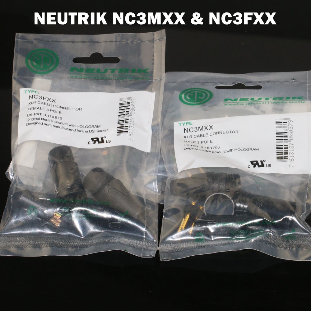 50 stks/partij VOOR NEUTRIK connector 30 STKS NC3MXX & 30 STKS NC3FXX Mannelijke et femelle Un ensemble 3 Broches XLR Connecteur met!