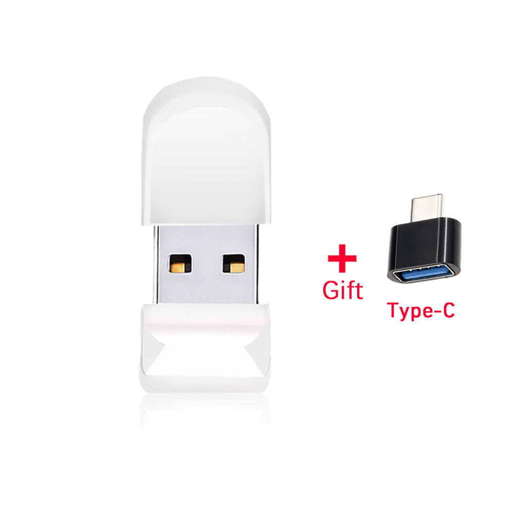 Extreme Pendrive Type-C Adapter 256GB 128GB 64GB Mini USB Flash Drive 32GB Pen Drive USB Stick voor Telefoon PC 1TB 2TB Flash Disk: WIT / 128 GB