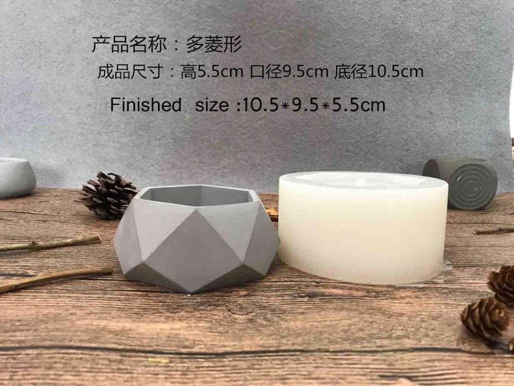 Stampi in silicone per vaso stampi per vasi da fiori in cemento piante succulente stampo per vasi 3D fioriera stampo per vasi ciotola stampo per cemento: Kaki scuro