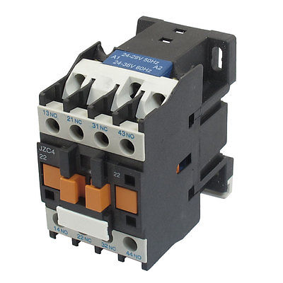 JZC4-22 24-36V 50/60Hz Coil 20A 3P Three Pole 2NO 2NC AC Contactor