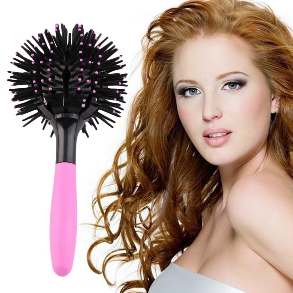 3D brosses à cheveux rondes peigne Salon maquillage 360 degrés boule style outils magique démêlant brosse à cheveux résistant à la chaleur peigne brosse
