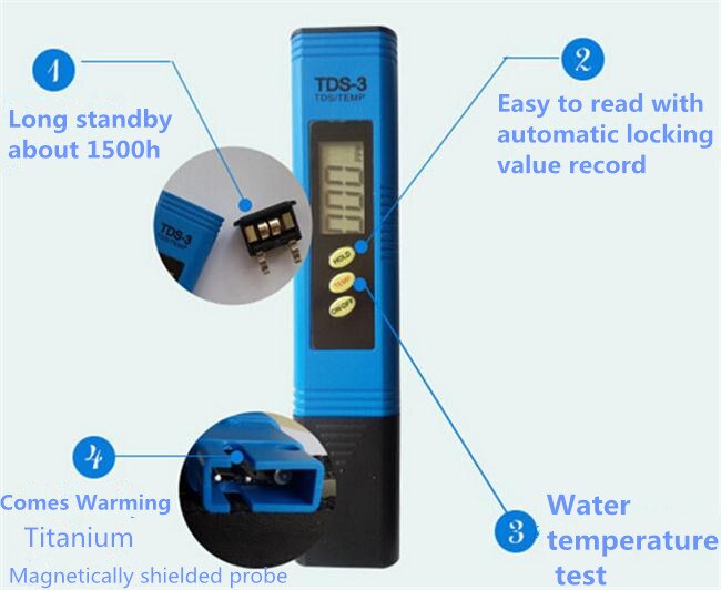 Digital Hardness Tester+TDS Meter Aquarium Pool Hydroponic Water Gauge 0-999ppm 12001911