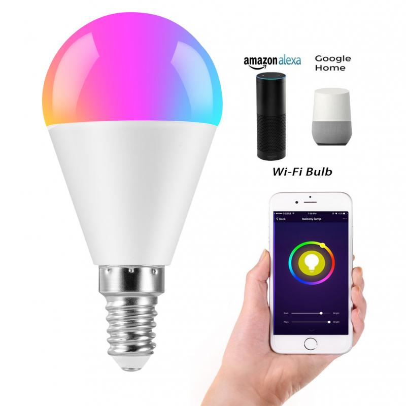 Smart Led Lamp 6W Wifi Rgb Kleur Veranderende Licht Toepassing Controle Alexa/Google Smart Home Verstelbare Lamp
