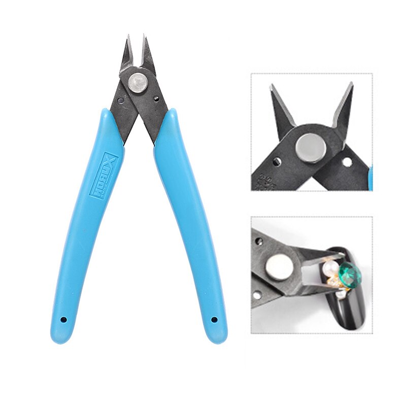 1Pc Nail Decoraties Remover Tang Cutter Nipper Manicure Nail Art Tool Diagonale Tang Mini Nail Schaar Boren Tang