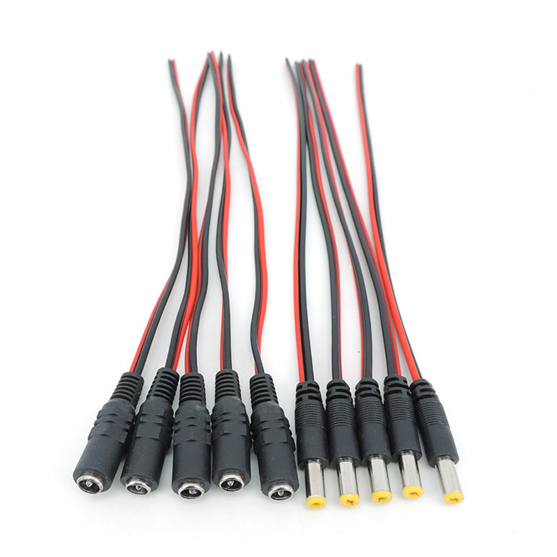 Conector de Cable de extensión para cámara CCTV, conector macho y hembra de CC de 5,5x2,1mm, 12V, 24v, Cable DC s1