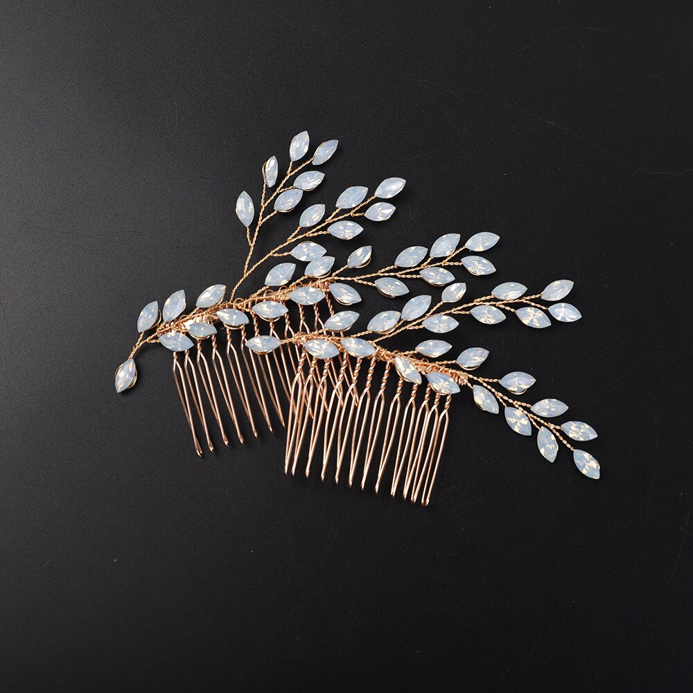 Bridal Vintage Gold Hair Comb Bridal Opal Comb Headpiece Bridal Hair Piece Wedding Hair Piece Wedding Hair Comb