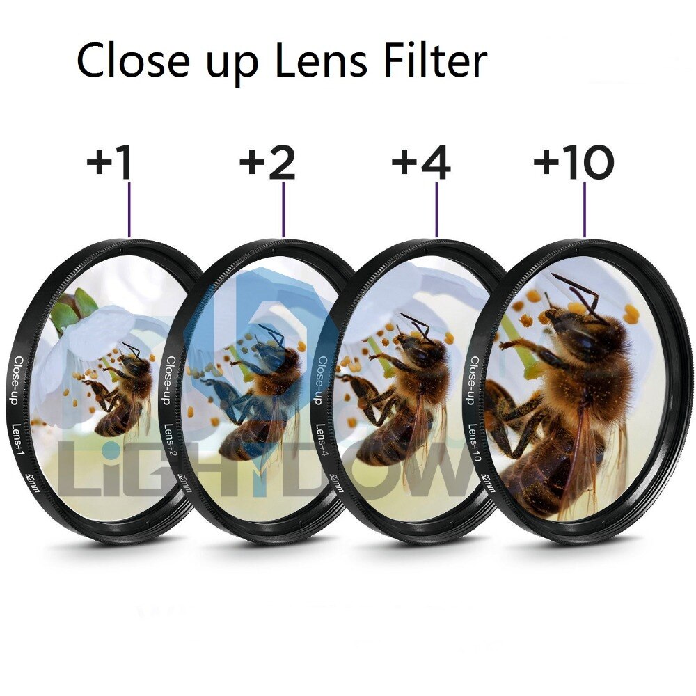 Lightdow 7 in 1 Lens Filter Kit Close Up +1+2+4+10 UV CPL FLD Filter for Cannon Nikon Sony Pentax Olympus Leica Camera Lens