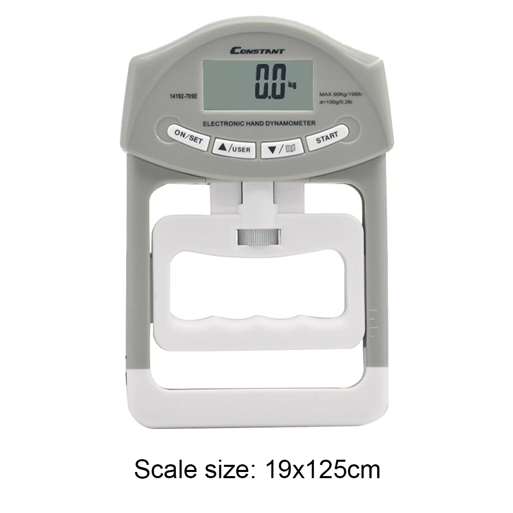 200 Lbs/90 Kgs Digital Hand Dynamometer Grip Strength Measurement Meter Auto Capturing Hand Grip Power Dynamometer Equipment: Grey