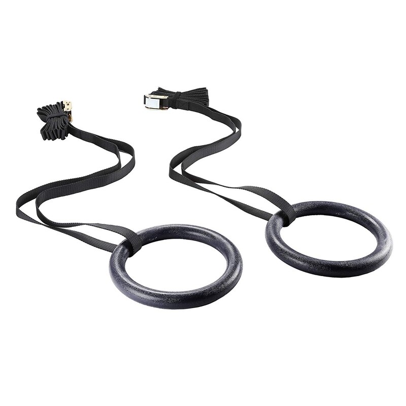 Gymnastic Rings Pull-Up Fitness Gym Rings with Adjustable Straps for Strength Training Workout